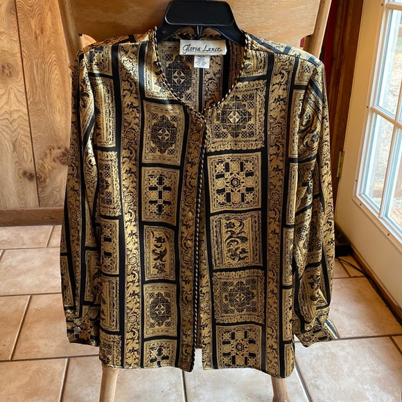 Gloria Lance Jackets & Blazers - Gloria Lance gold and black jacket, size: large